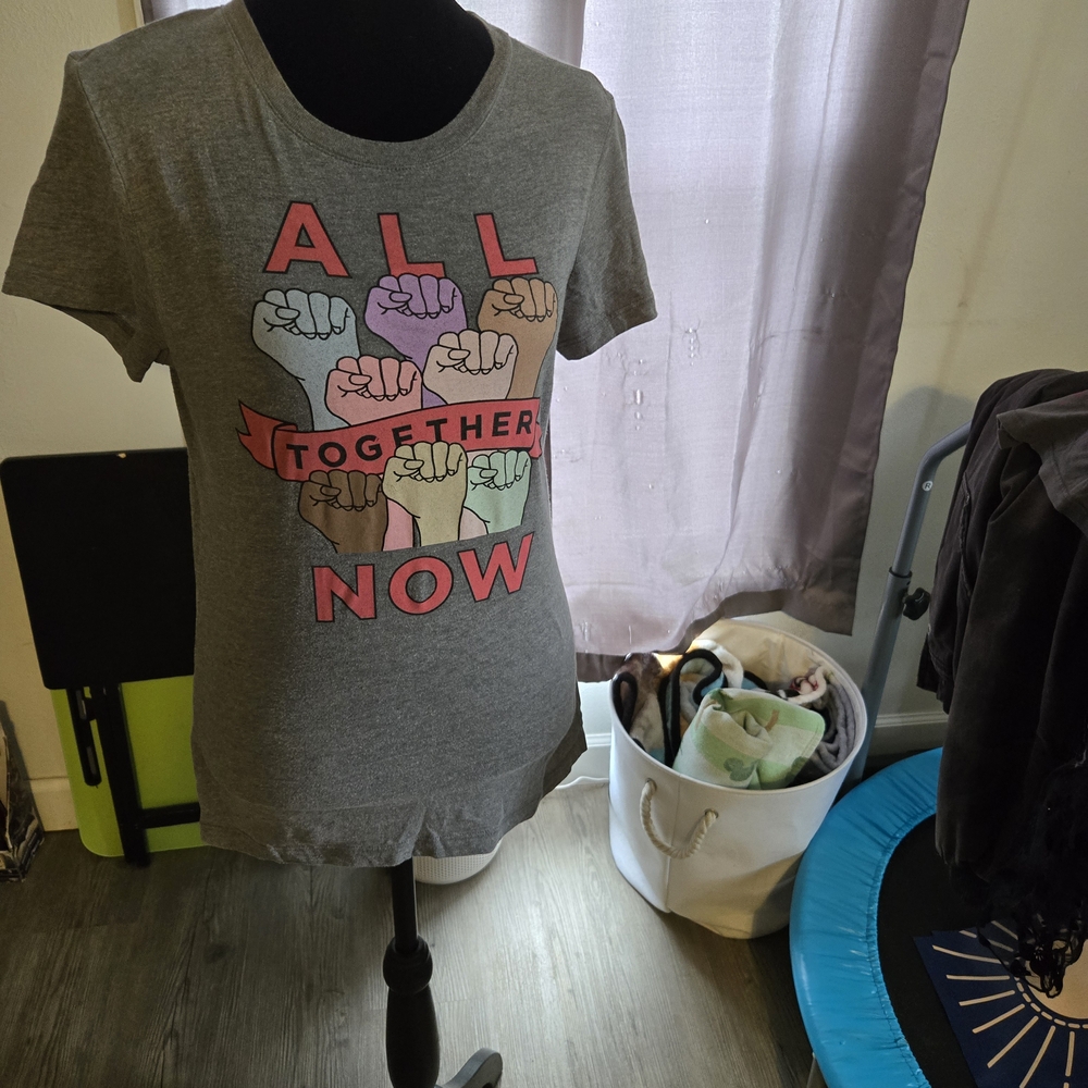Free State Gray and Pink Short Sleeve Tees
